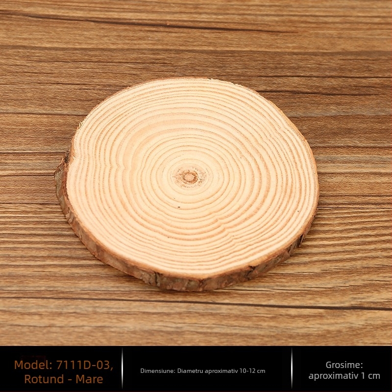 Felii circulare de lemn de brad pentru accesorii de fotografie și pictură, inele naturale ale creșterii, ornamente din lemn, Brand Master Gu, Stil chinezesc