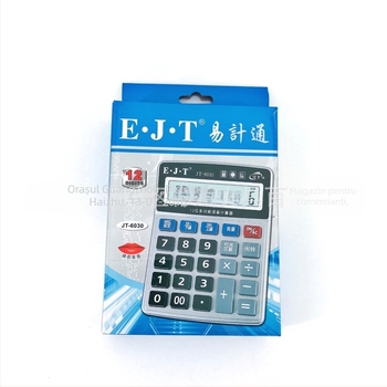 Calculator aritmetic JT-6030 cu ecran de 12 cifre, funcție vocală, carcasă din acrilic și ABS