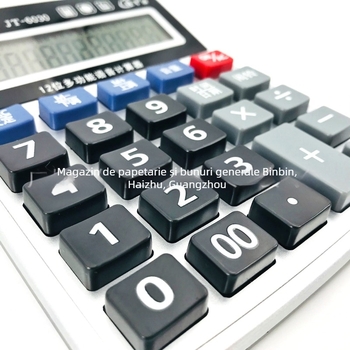 Calculator aritmetic JT-6030 cu ecran de 12 cifre, funcție vocală, carcasă din acrilic și ABS