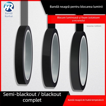 Bandă PET de mască pentru fixarea marginii bateriei, grosime 0,05 mm, adeziv acrilic, rezistență la temperatură pe termen lung 130°C, pe termen scurt 180°C, interval -40°C până la 130°C, necesită unelte pentru tăiere