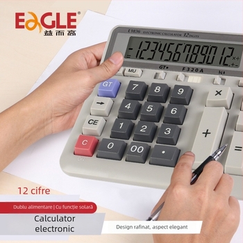 Calculator științific cu funcție vocală, 12 cifre, ecran mare pentru birou și contabilitate financiară — Modelele E1832, E1836, E1837, E1838