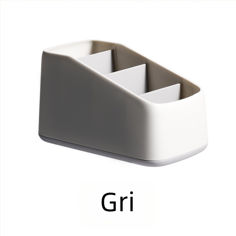 Cutie de depozitare pentru birou, model 783, ABS plastic, organizator divizat pentru telecomandă, papetărie și telefon