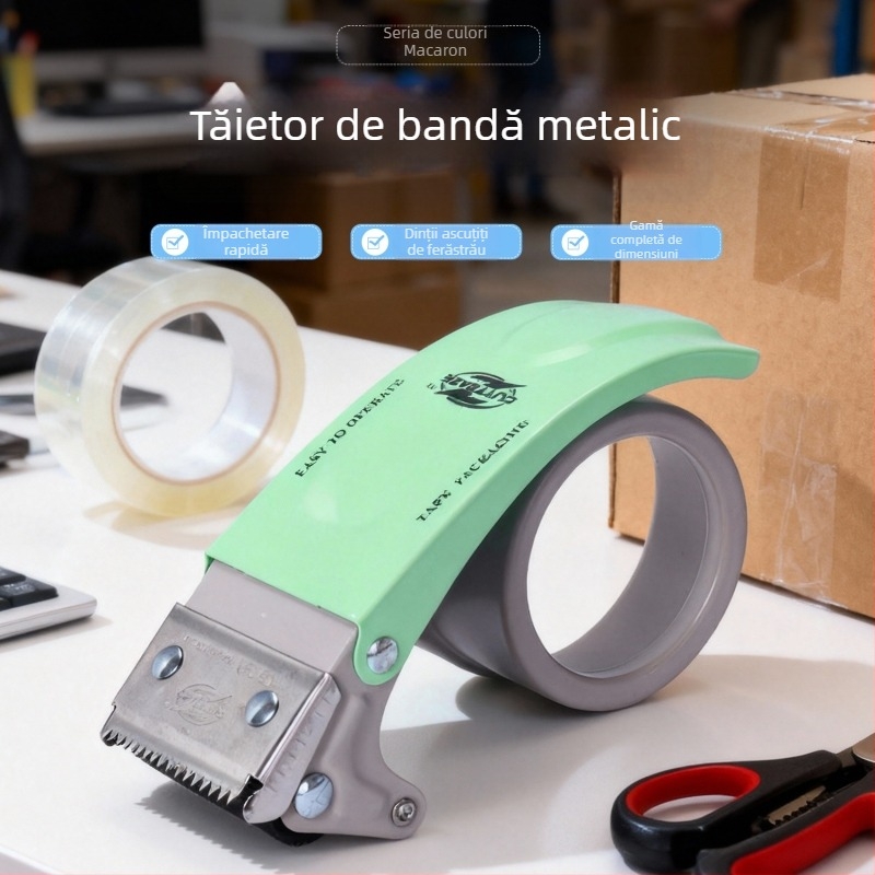 Cr680 Tăietor metalic manual pentru ambalare, bandă 5-6 cm, fier, 185 g