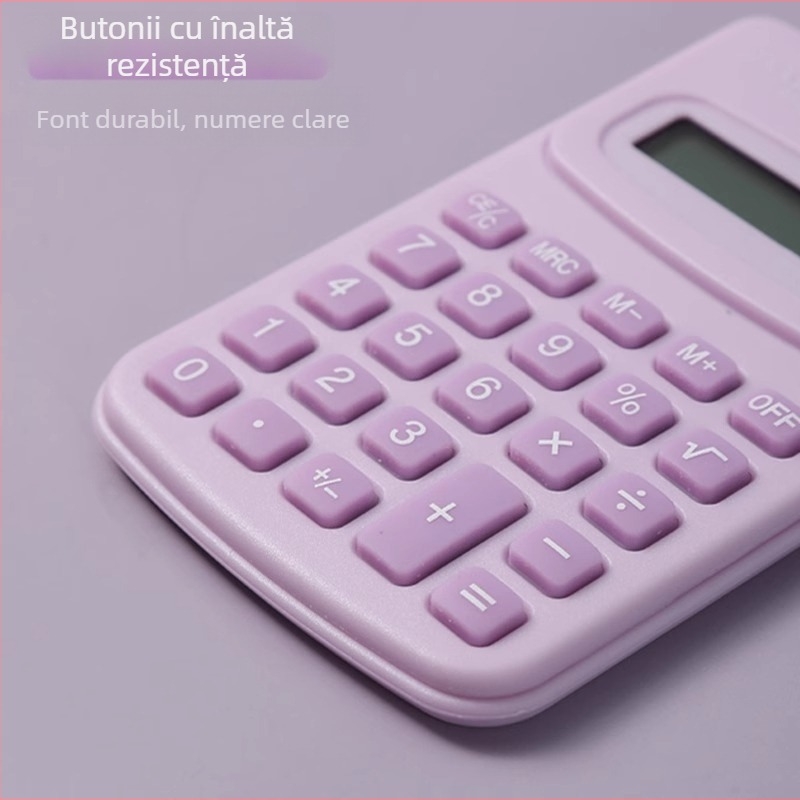 Calculator științific KC-888 Macaron, afișaj cu 8 cifre, carcasă ABS, include baterie tip buton, greutate 38 g
