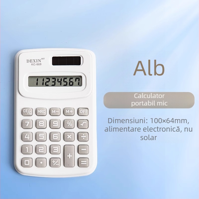 Calculator științific KC-888 Macaron, afișaj cu 8 cifre, carcasă ABS, include baterie tip buton, greutate 38 g