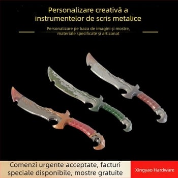 Deschizător de scrisori - tăietor de hârtie manual din metal, Model: Letter Opener (Tip: Tăietor de hârtie manual; Model: Letter Opener; Material: Metal)