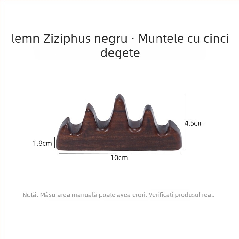 Suport de stilou din lemn pentru caligrafie — în formă de cinci degete, personalizabil, imprimare logo disponibilă, SKU 965478812354