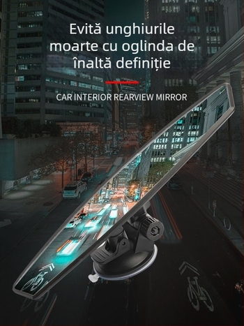Oglindă interioară pentru vedere în spate a tricicletei electrice, cu ventuză, oglindă de mers înapoi, universală pentru vehicule cu patru roți, câmp vizual larg