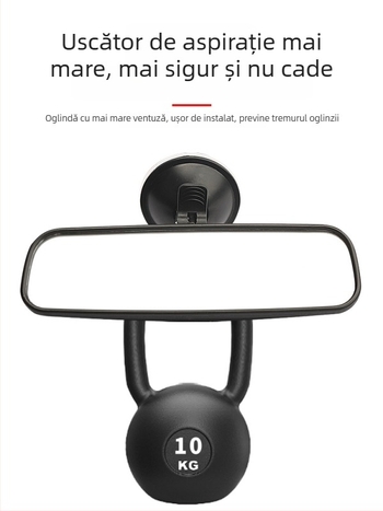 Oglindă interioară pentru vedere în spate a tricicletei electrice, cu ventuză, oglindă de mers înapoi, universală pentru vehicule cu patru roți, câmp vizual larg