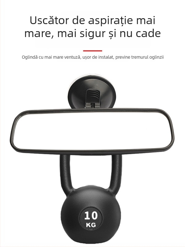 Oglindă interioară pentru vedere în spate a tricicletei electrice, cu ventuză, oglindă de mers înapoi, universală pentru vehicule cu patru roți, câmp vizual larg