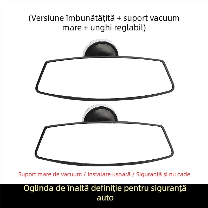 Oglindă interioară pentru vedere în spate a tricicletei electrice, cu ventuză, oglindă de mers înapoi, universală pentru vehicule cu patru roți, câmp vizual larg