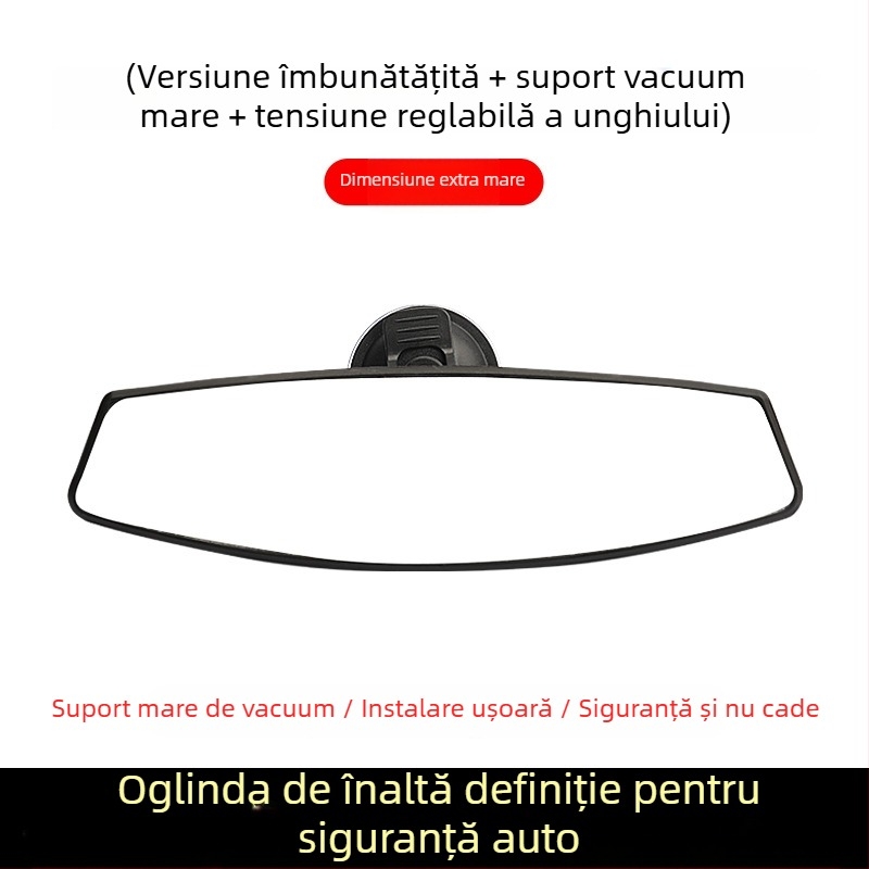 Oglindă interioară pentru vedere în spate a tricicletei electrice, cu ventuză, oglindă de mers înapoi, universală pentru vehicule cu patru roți, câmp vizual larg