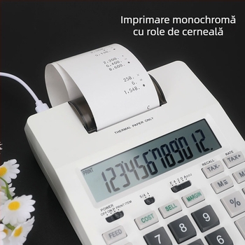Casine calculator de birou pentru finanțe, afișaj 12 cifre, imprimare logo disponibilă, baterie inclusă, model P23-dhv g