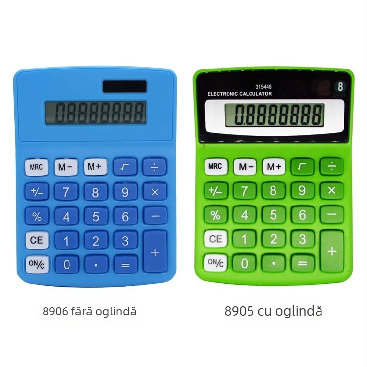Calculator aritmetic, afișaj de 8 cifre, corp din ABS, alimentare duală, imprimare logo, personalizare disponibilă, pentru cadouri de afaceri