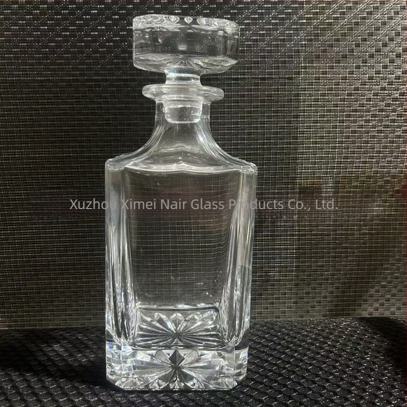 Set de decantator whisky din cristal – stil european, lux retro, cu capac și pahare, set de 6 piese