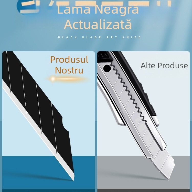 Cuțit de desfacere ambalaj M&G Morning Light, model 913S6, mâner din plastic, lățimea lamei 9 mm