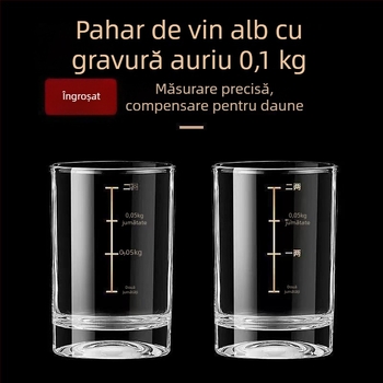 Pahar de whisky cu scară de măsurare, capacitate 1–100 ml, sticlă obișnuită, stil nou chinezesc, calitate premium