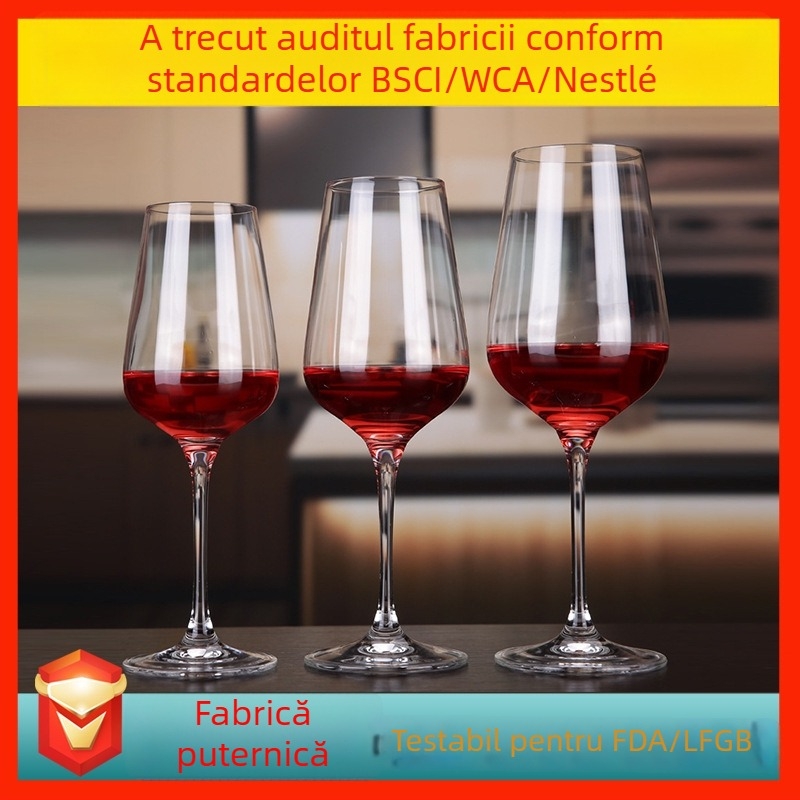 Pahar de vin din cristal, marca Taste Life, capacitate 401-500 ml, stil minimalist modern
