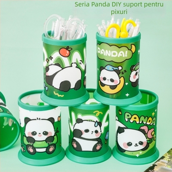 Xinku 2920 Cutie pliabilă pentru pixuri – Organizator rotund din plastic pentru birou, Personalizare logo disponibil