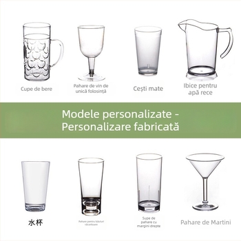 HY pahar de bere din plastic, stil modern minimalist, personalizabil cu logo