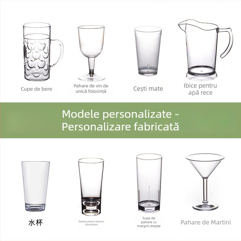 HY pahar de bere din plastic, stil modern minimalist, personalizabil cu logo