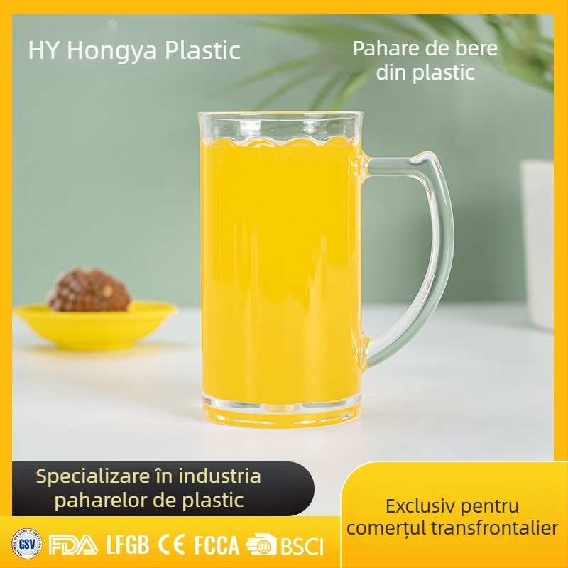 HY pahar de bere din plastic, stil modern minimalist, personalizabil cu logo
