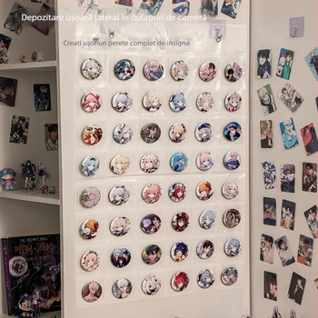 Organizator de depozitare pentru perete - PVC; formă cubică; model dreptunghiular; stil modern minimalist; multifuncțional