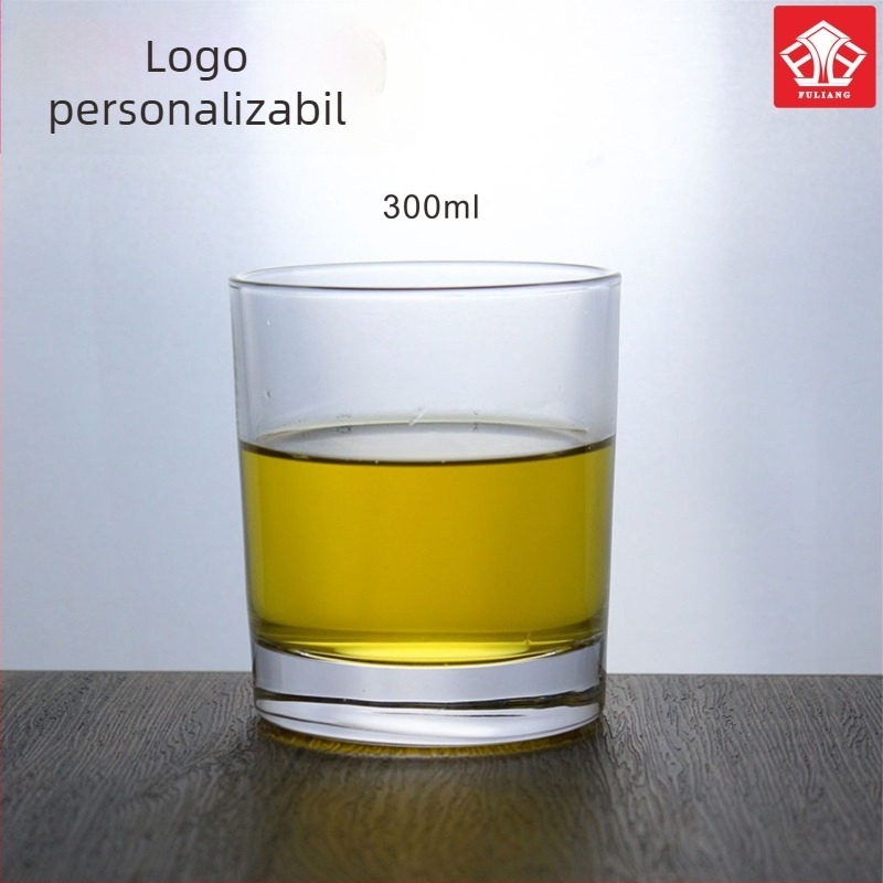 Pahar de whiskey pentru bar și casă, sticlă robustă, 301–400 ml, imprimare logo, etichetă privată disponibilă