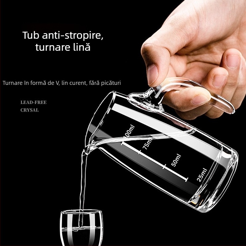 Decanter din sticlă, stil minimalist modern, origine China, lansare iarnă 2020, greutate 30000