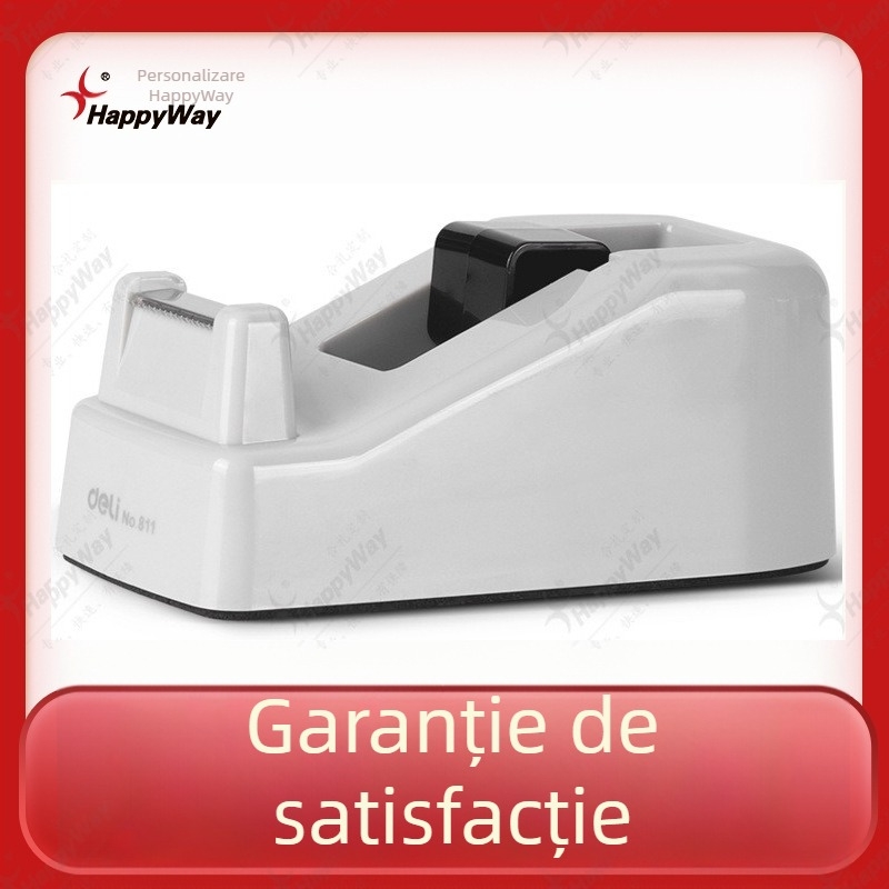 Dispenser de bandă Deli 811, rolă de 26 mm, lățime bandă până la 18 mm, corp din plastic, gravură cod QR