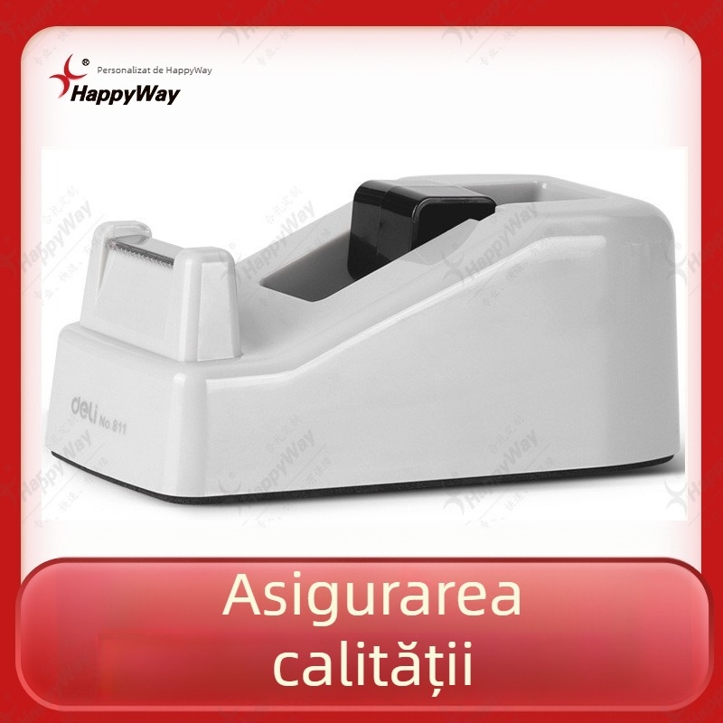 Dispenser de bandă Deli 811, rolă de 26 mm, lățime bandă până la 18 mm, corp din plastic, gravură cod QR