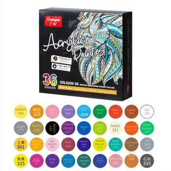 Guangna 6200 marker acrilic cu două capete – carcasa din plastic, tip marker cu cerneală, ambalaj de bază