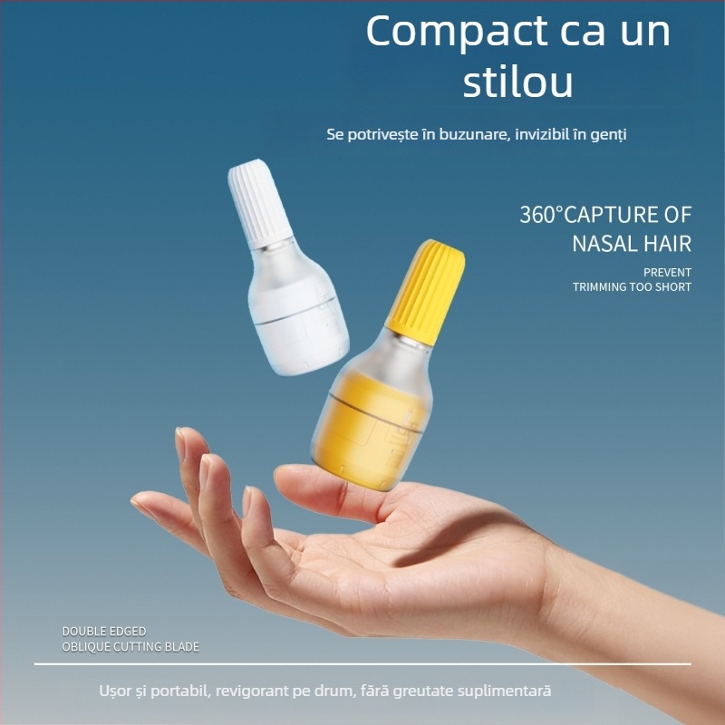 Trimmer pentru nas cu încărcare magnetică, capă de lamă detașabilă lavabilă, baterie încorporată 100–300 mAh, lavabil sub apă