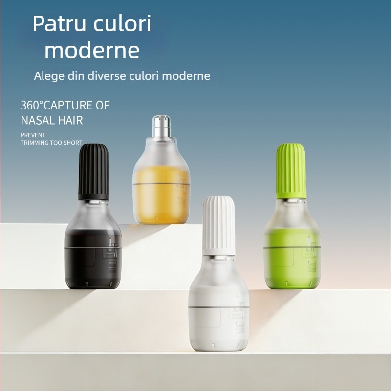 Trimmer pentru nas cu încărcare magnetică, capă de lamă detașabilă lavabilă, baterie încorporată 100–300 mAh, lavabil sub apă