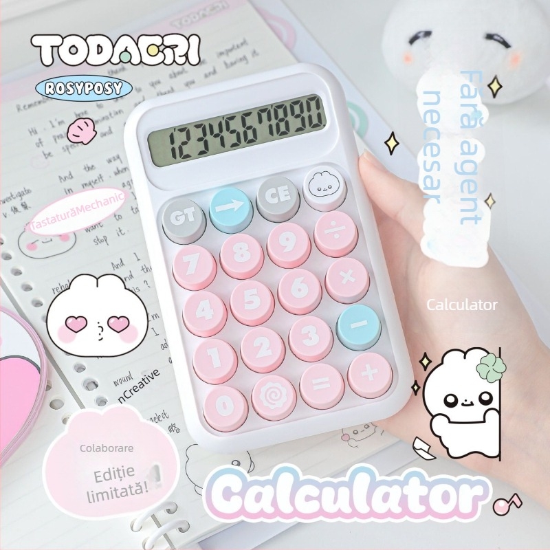 Calculator aritmetic Rs259d, afișaj de 10 cifre, ABS plastic, compatibil cu baterie uscată standard