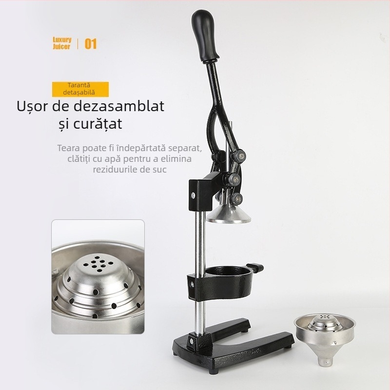 Storcător de suc manual, oțel inoxidabil, ne electric, multifuncțional, eliberare rapidă și curățare ușoară