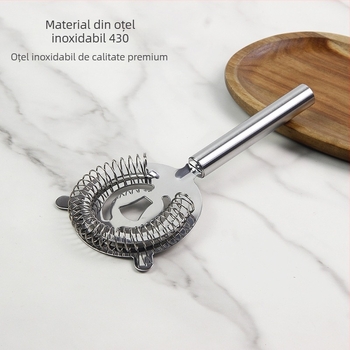 Filtru pentru cocktail din oțel inoxidabil – filtrare a gheții, seria Ice Filter, model Ice Filter 1, imprimare logo disponibilă