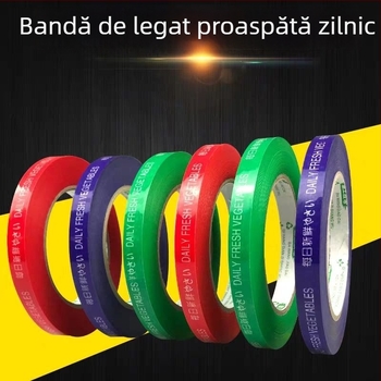 Bandă de legare legume, BOPP, ecologică; include 1 set mașină de legare legume; ambalaje: 2/5/10/25 role