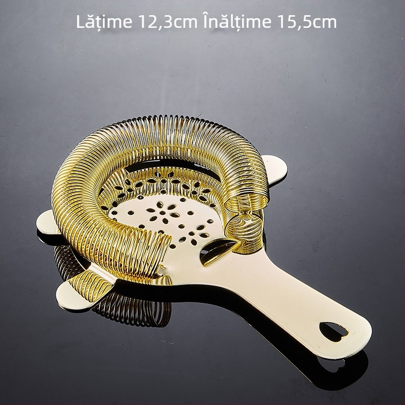 Filtru pentru gheață Hawthorne, stil european, oțel inoxidabil 304, separator de gheață și filtru de vin