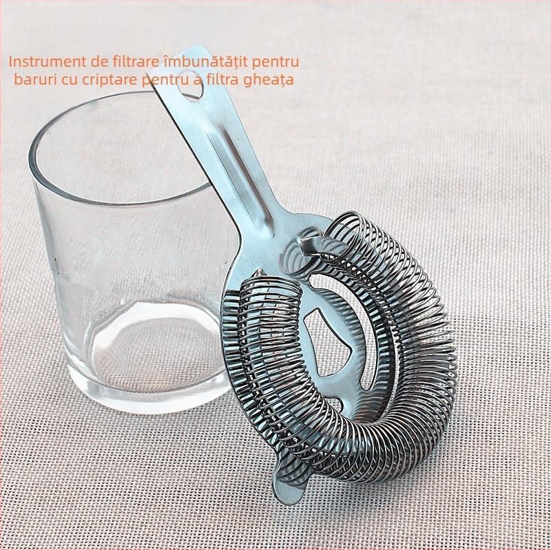 Separator de gheață din oțel inoxidabil pentru cocktailuri, cu imprimare siglă, lansat toamna 2017.