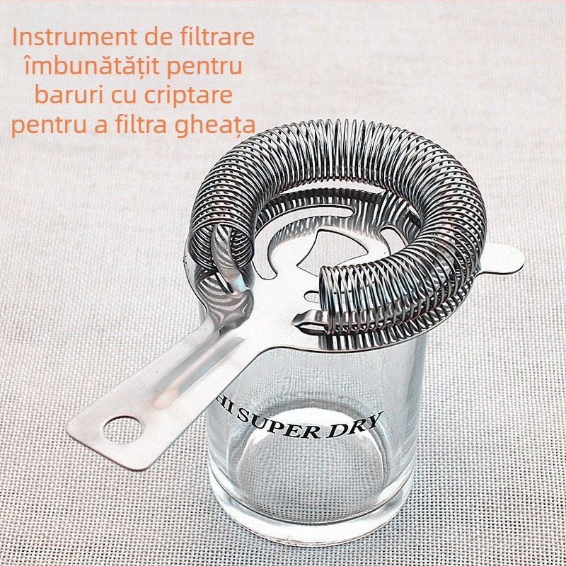 Separator de gheață din oțel inoxidabil pentru cocktailuri, cu imprimare siglă, lansat toamna 2017.