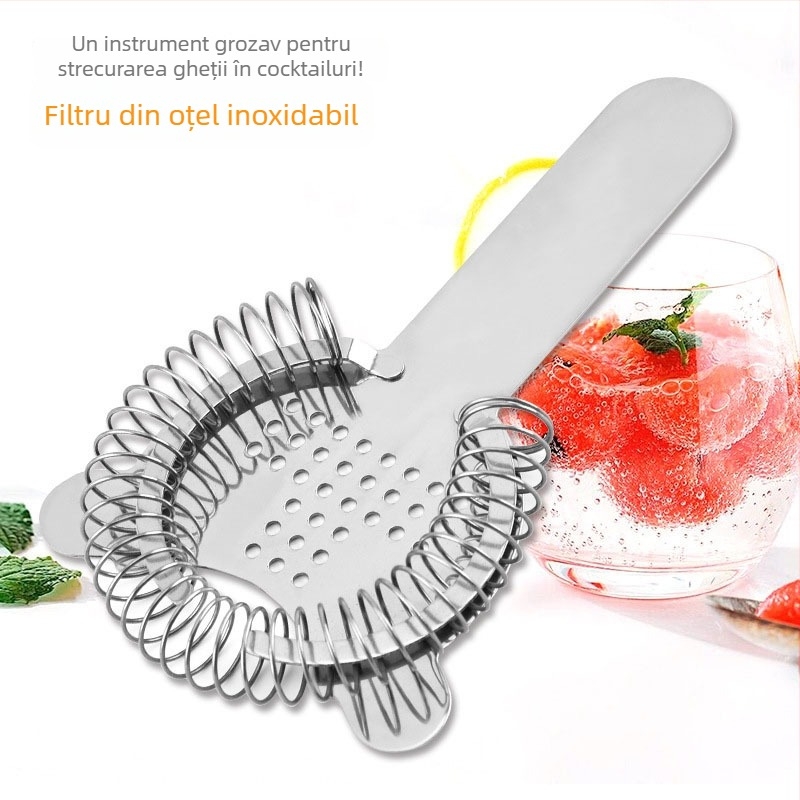 Xianglin separator din oțel inoxidabil 304 pentru cuburi de gheață, filtr pentru cocktailuri, instrument de bar, design modern minimalist, 69 g