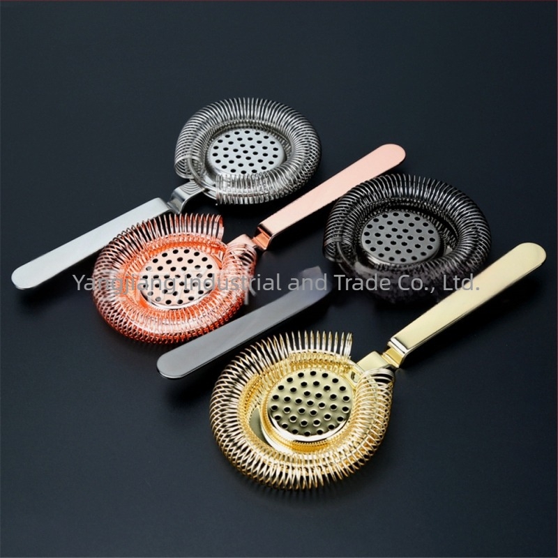 Filtru Hawthorne pentru cocktail din oțel inoxidabil, cu plasă 304, stil Boston, imprimare logo disponibil, brand ZELIN