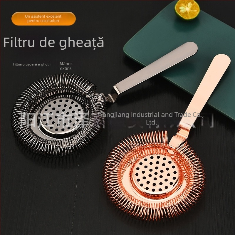 Filtru Hawthorne pentru cocktail din oțel inoxidabil, cu plasă 304, stil Boston, imprimare logo disponibil, brand ZELIN