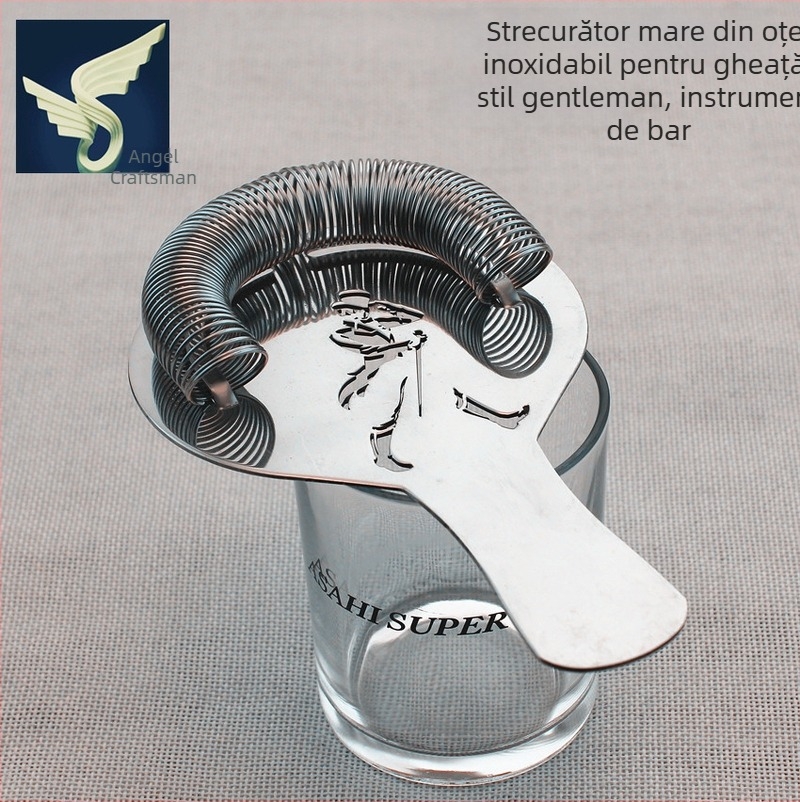 Separator de gheață – oțel inoxidabil 430, model cu flori, filtru pentru cocktailuri