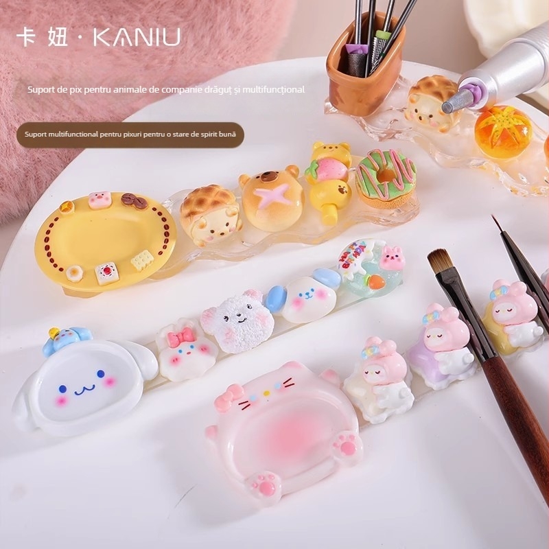 Suport pentru unghii – Paletă caricatură multifuncțională și raft de depozitare, Brand Kaniu, Origine Zhejiang, Conținut net: 42, Material: Alt