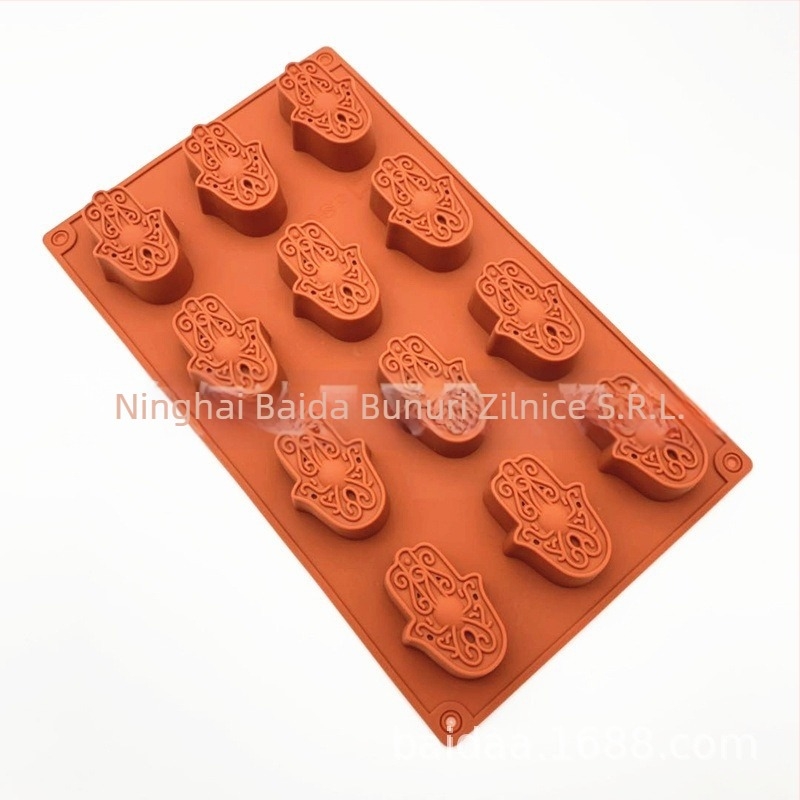 Set de 12 forme din silicon, în formă de bufniță, pentru prăjituri, ciocolată și fursecuri