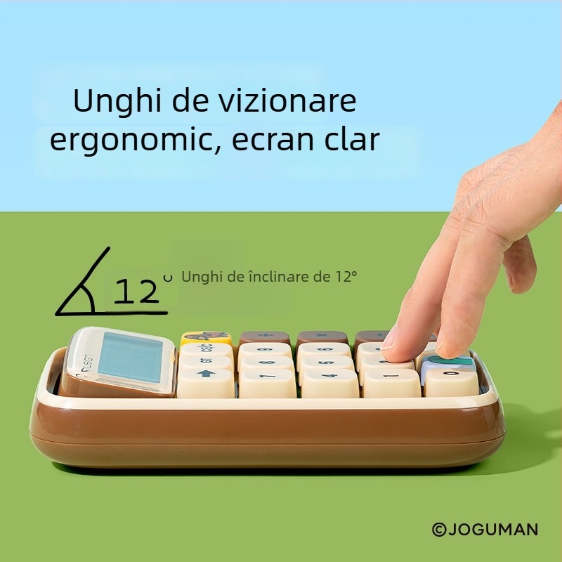 Deli NS043-Q calculator multi-funcțional cu afișaj de 12 cifre, carcasă din plastic, baterie inclusă