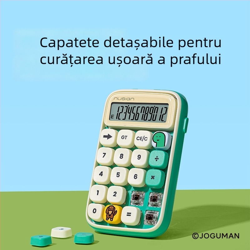 Deli NS043-Q calculator multi-funcțional cu afișaj de 12 cifre, carcasă din plastic, baterie inclusă