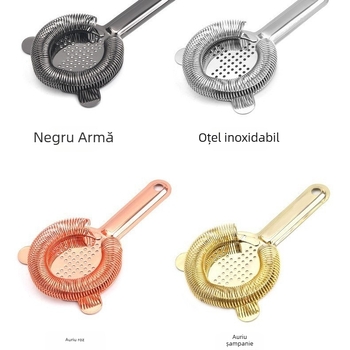 Filtru de gheață din oțel inoxidabil, design european retro cu găuri în cruce, model TX019, pentru cocktail